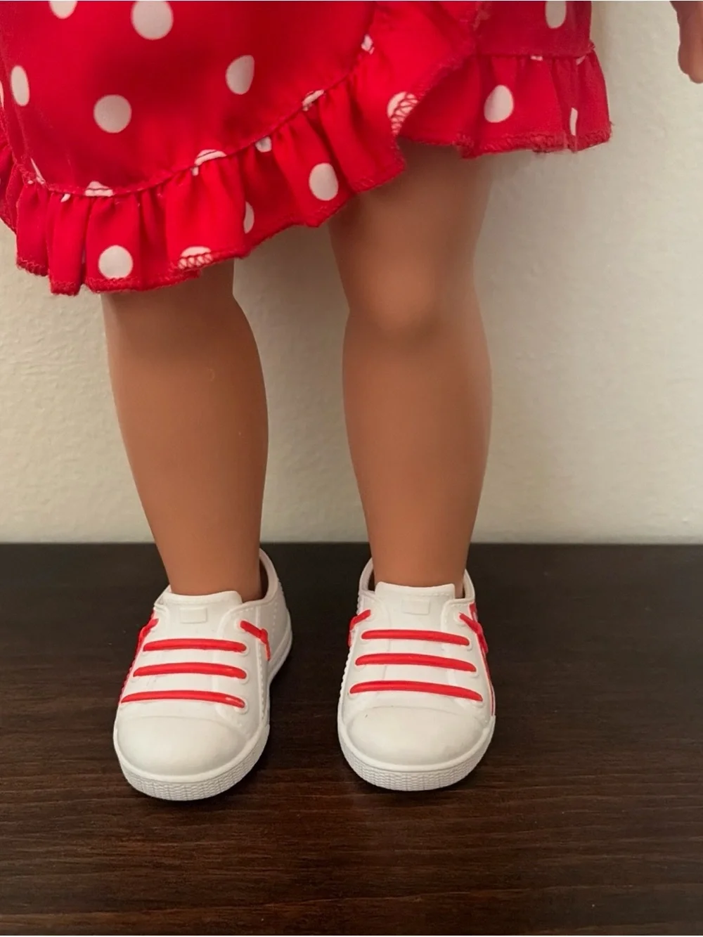 Disney ily Doll Outfit Red White Minnie Polka Dot Skirt